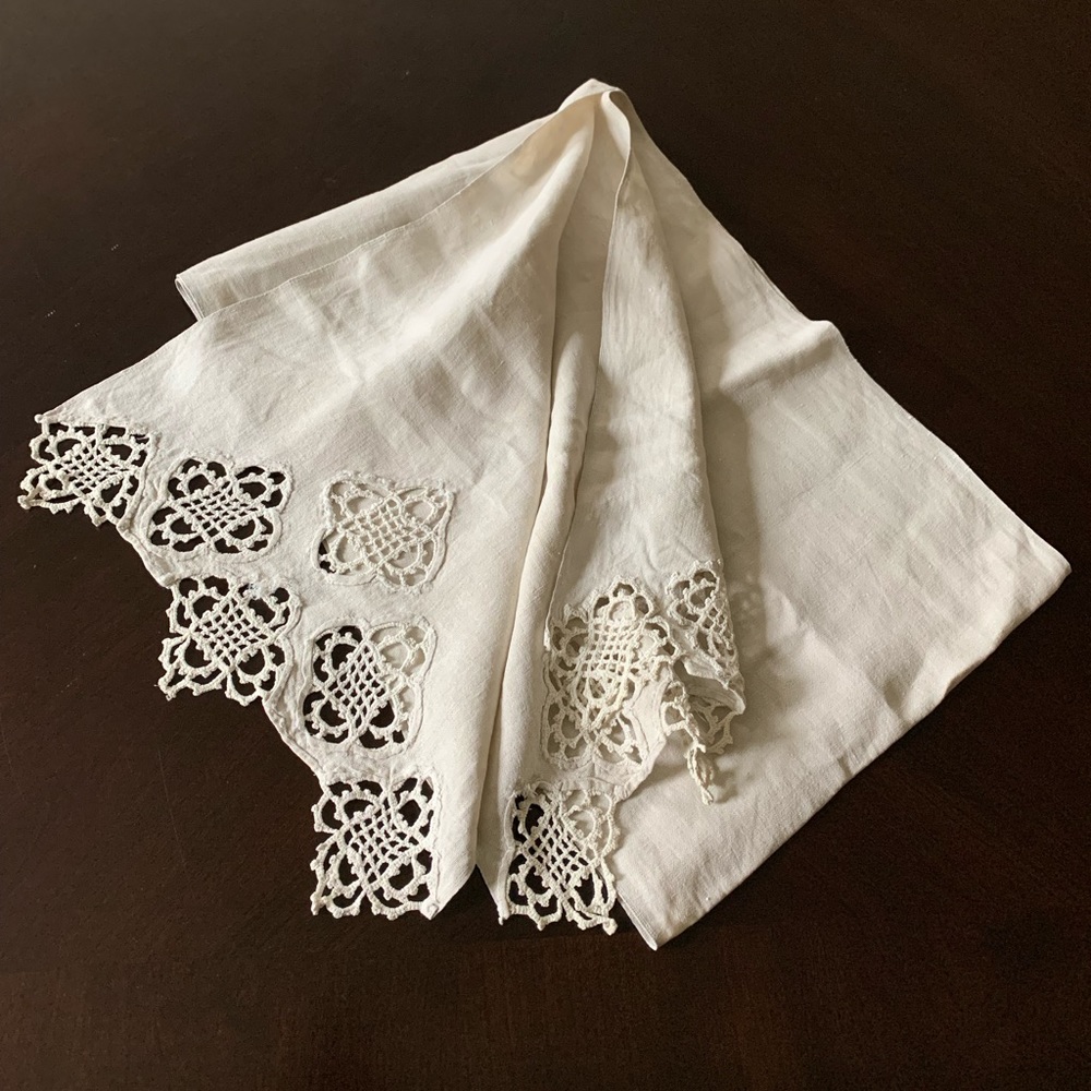 Linen table runner vintage - Picture 3 of 3